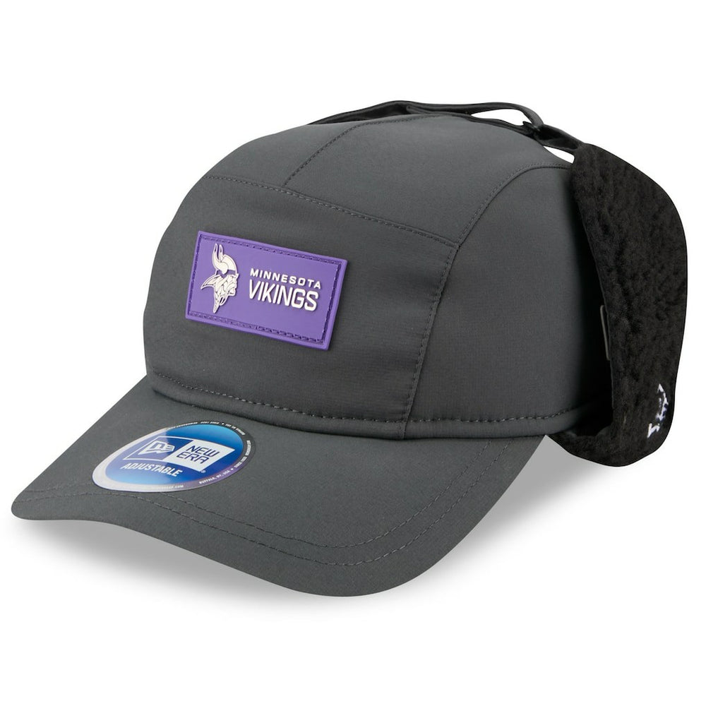 2025 Sideline Cold Weather Runner Dog Ear Adjustable Hat - Minnesota Vikings Hats