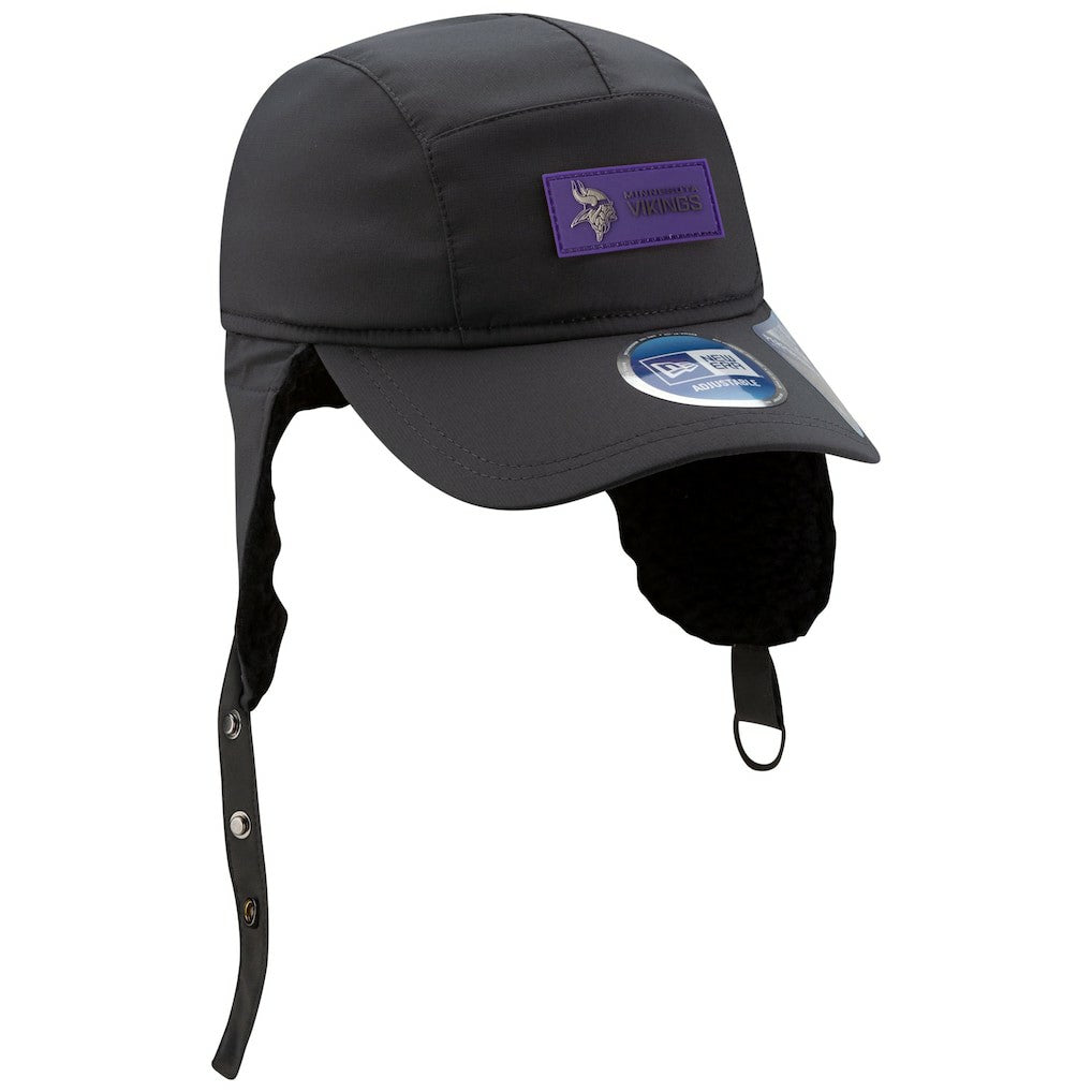 2025 Sideline Cold Weather Runner Dog Ear Adjustable Hat - Minnesota Vikings Hats