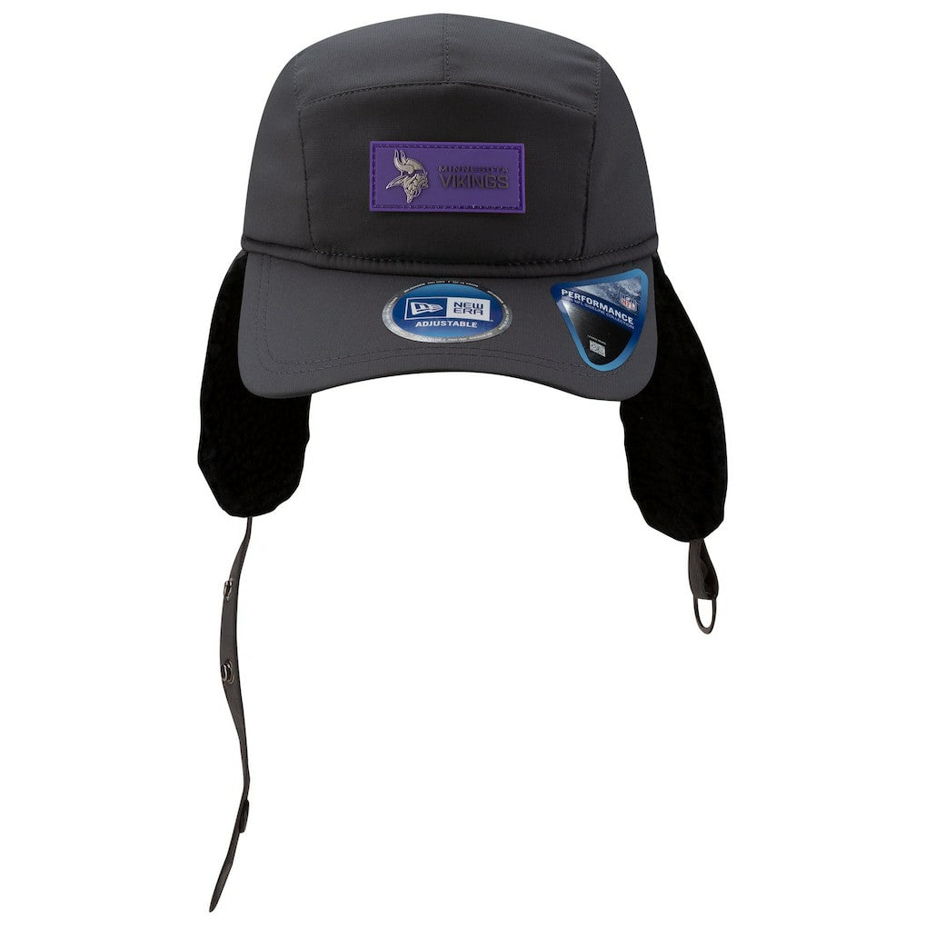 2025 Sideline Cold Weather Runner Dog Ear Adjustable Hat - Minnesota Vikings Hats