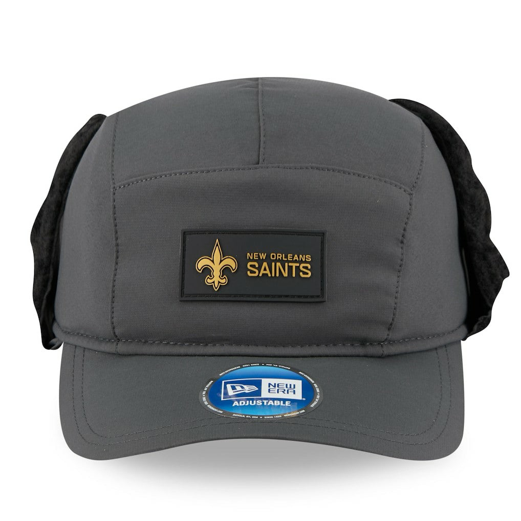 2025 Sideline Cold Weather Runner Dog Ear Adjustable Hat - New Orleans Saints Hats