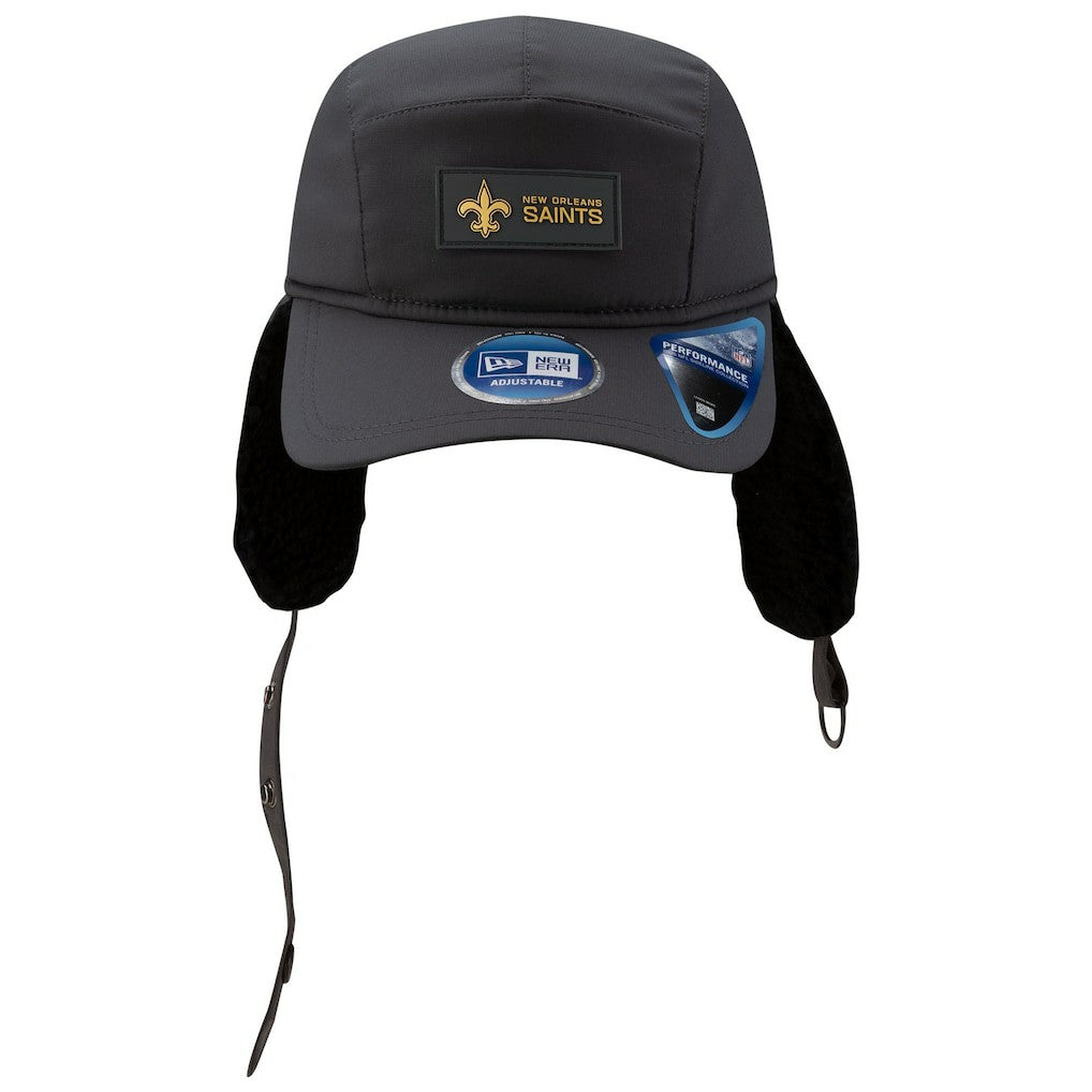 2025 Sideline Cold Weather Runner Dog Ear Adjustable Hat - New Orleans Saints Hats