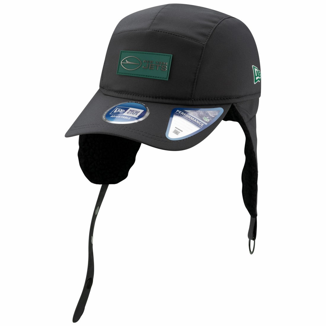 2025 Sideline Cold Weather Runner Dog Ear Adjustable Hat - New York Jets Hats