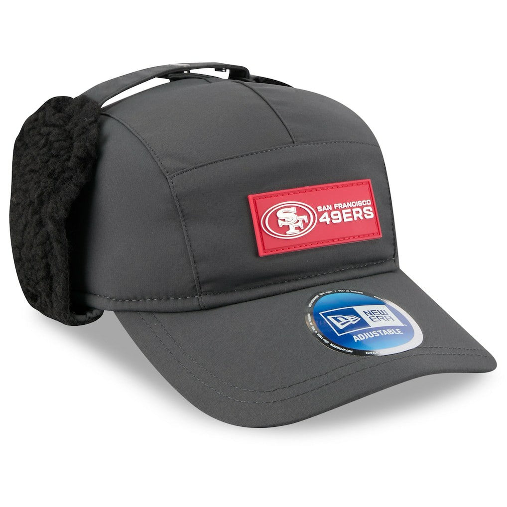 2025 Sideline Cold Weather Runner Dog Ear Adjustable Hat - San Francisco 49ers Hats