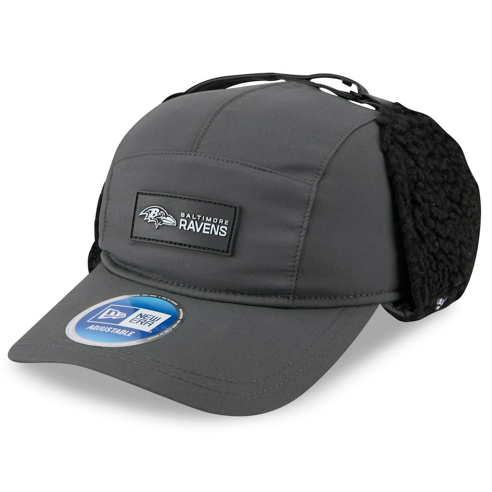 2025 Sideline Cold Weather Runner Dog Ear Adjustable Hat - Baltimore Ravens Hats