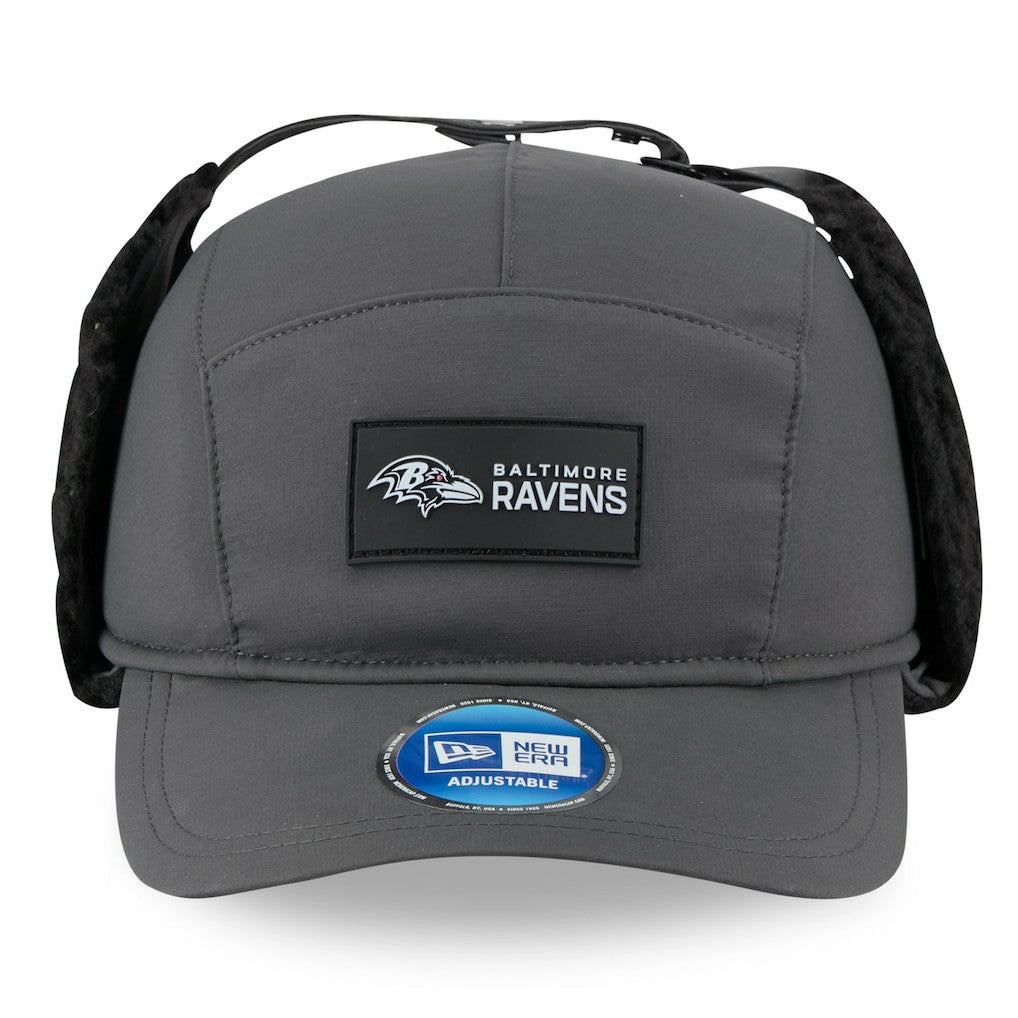 2025 Sideline Cold Weather Runner Dog Ear Adjustable Hat - Baltimore Ravens Hats