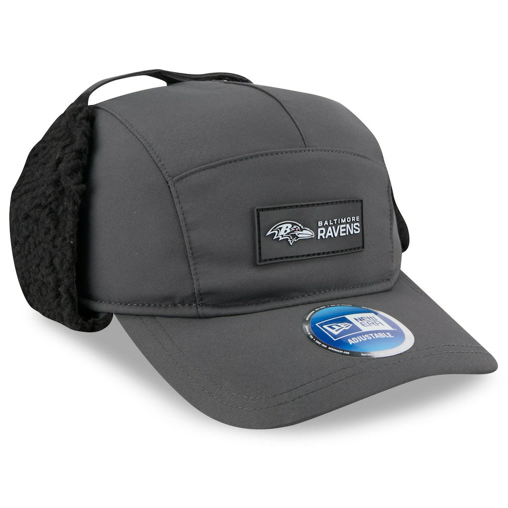 2025 Sideline Cold Weather Runner Dog Ear Adjustable Hat - Baltimore Ravens Hats