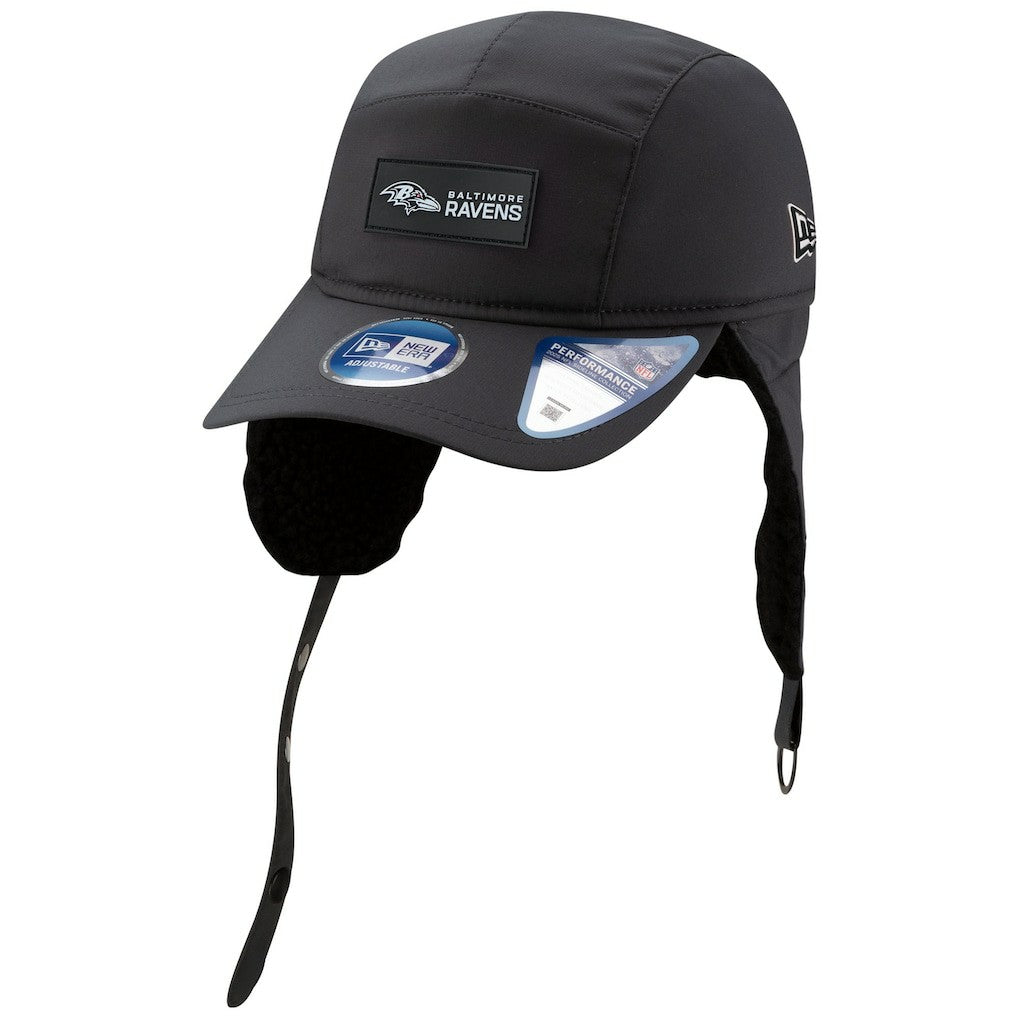 2025 Sideline Cold Weather Runner Dog Ear Adjustable Hat - Baltimore Ravens Hats