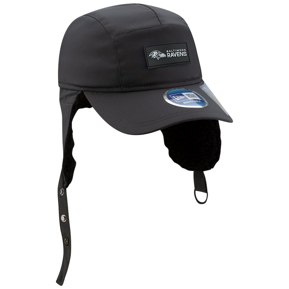 2025 Sideline Cold Weather Runner Dog Ear Adjustable Hat - Baltimore Ravens Hats