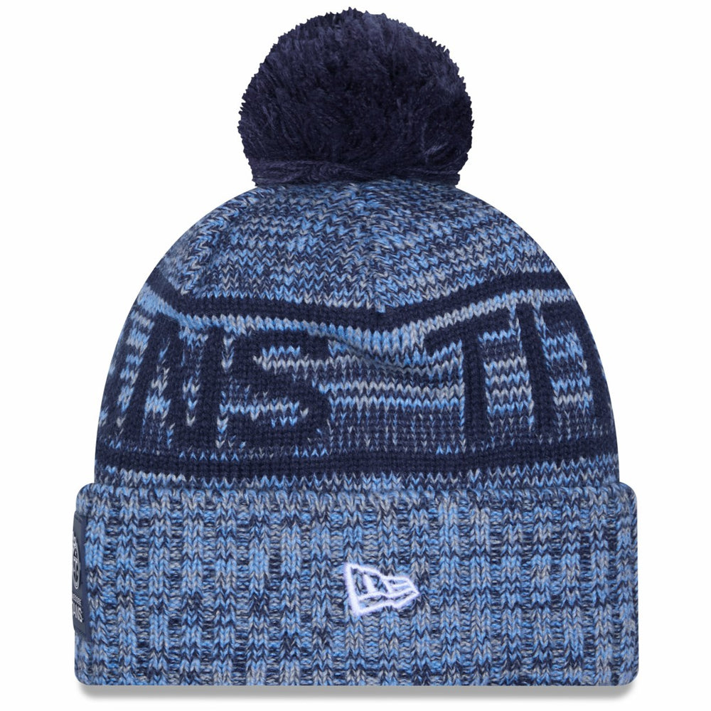 2025 Sideline Cold Weather Cuffed Knit Hat with Pom - Tennessee Titans Hats