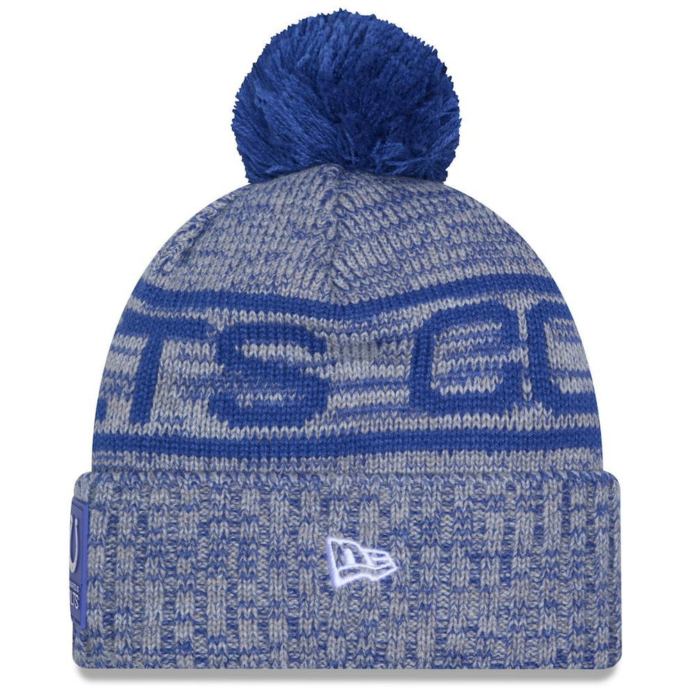 2025 Sideline Cold Weather Cuffed Knit Hat with Pom - Indianapolis Colts Hats