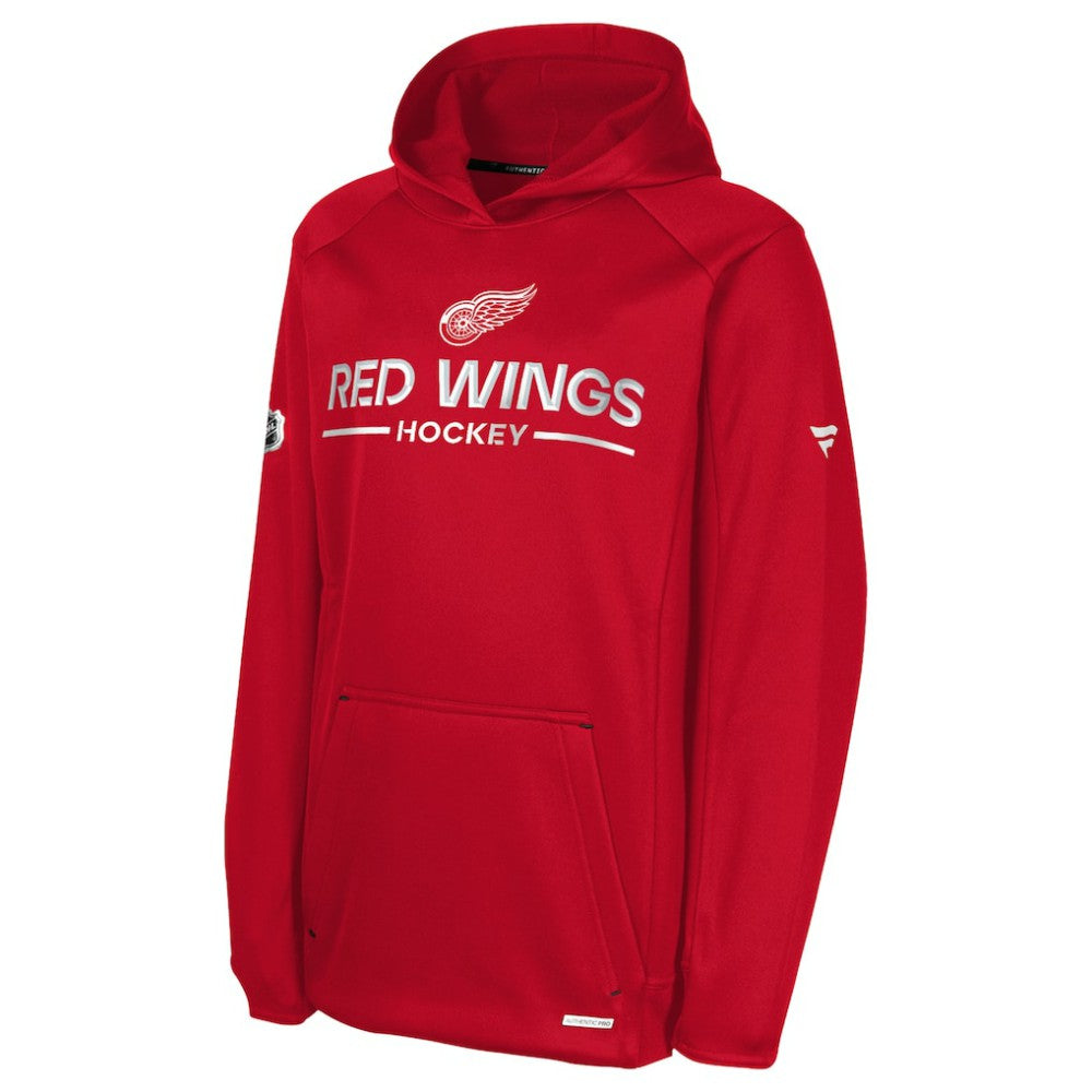 NHL Detroit Red Wings Fanatics Youth Authentic Pro Rink Raglan Hoodie