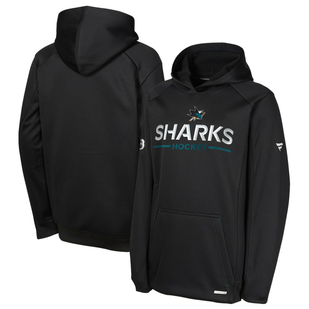 NHL San Jose Sharks Fanatics Youth Authentic Pro Rink Raglan Hoodie