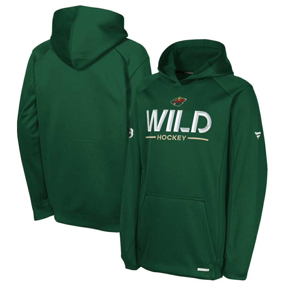 NHL Minnesota Wild Fanatics Youth Authentic Pro Rink Raglan Hoodie