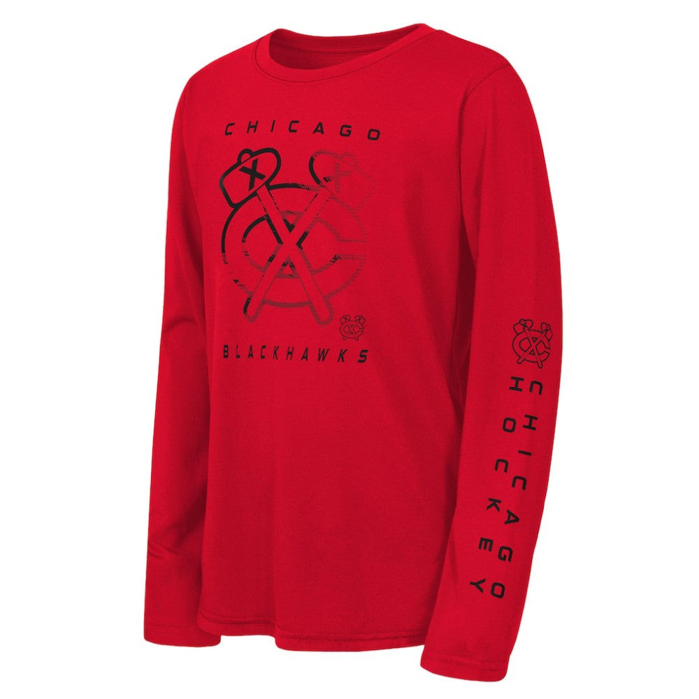 NHL Chicago Blackhawks Outerstuff Youth Seize the Win Long Sleeve T-Shirt