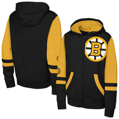 NHL Boston Bruins Outerstuff Youth Face Off Full-Zip Hoodie