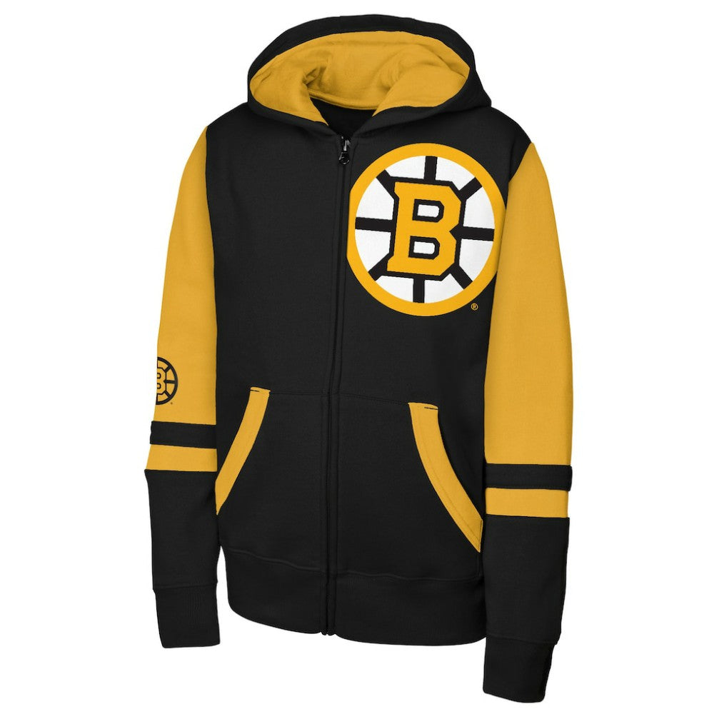 NHL Boston Bruins Outerstuff Youth Face Off Full-Zip Hoodie