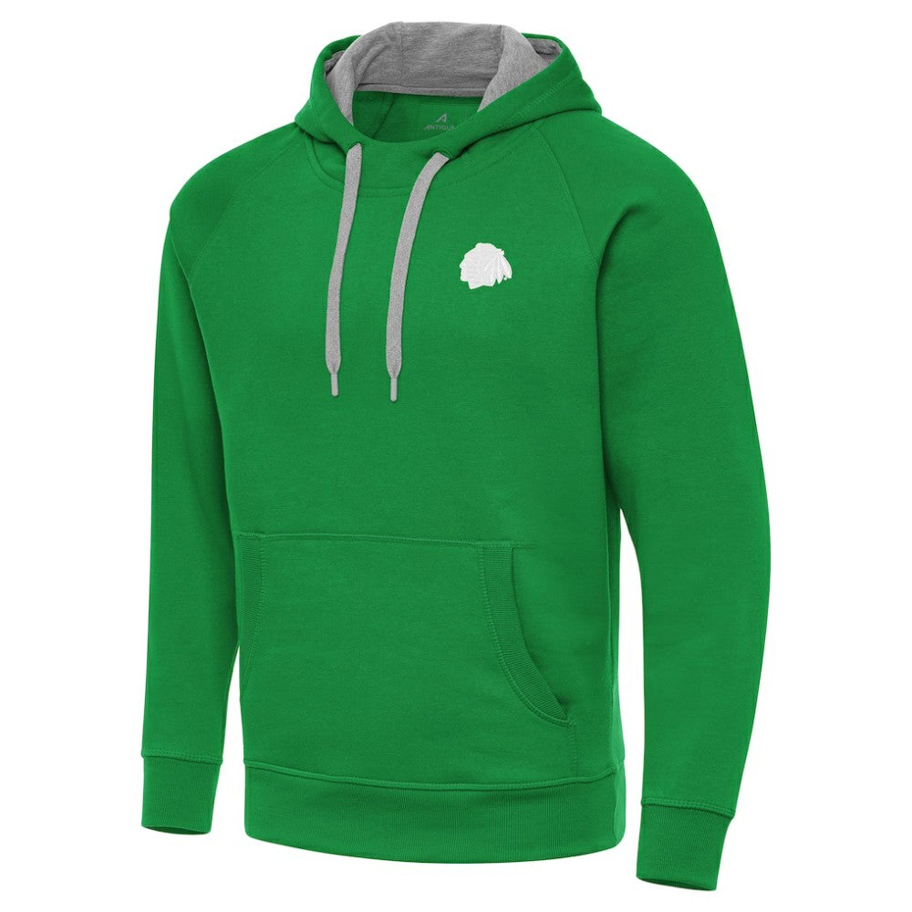 NHL Chicago Blackhawks Antigua St. Patrick's Day Victory Pullover Hoodie
