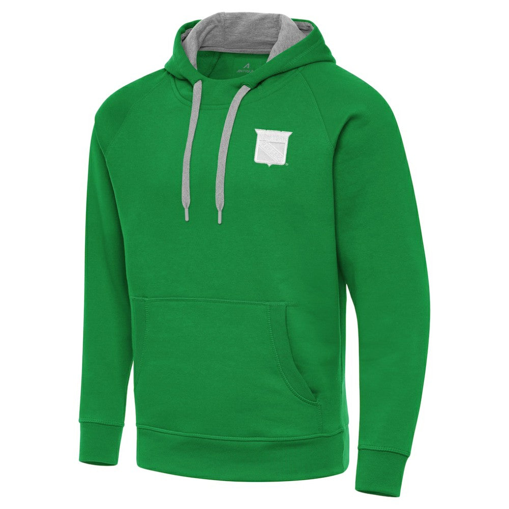 NHL New York Rangers Antigua St. Patrick's Day Victory Pullover Hoodie