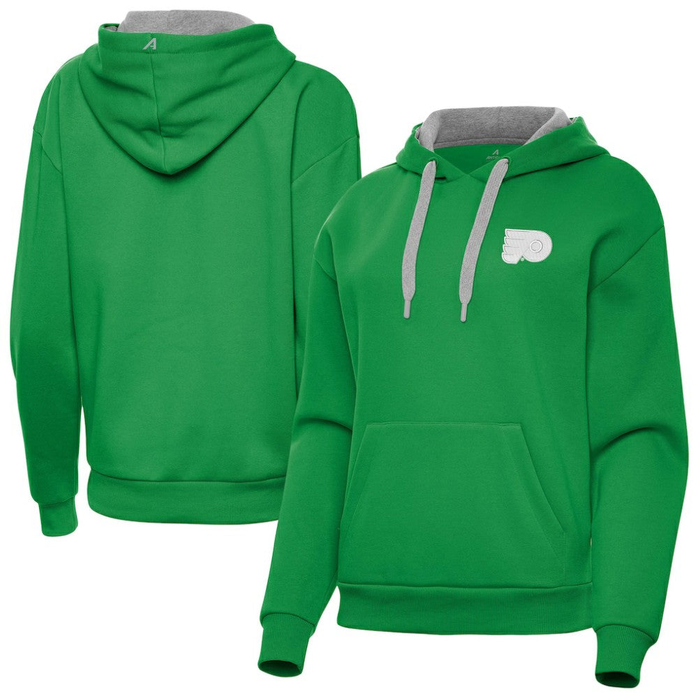 NHL Philadelphia Flyers Antigua Women's St. Patrick's Day Victory Pullover Hoodie