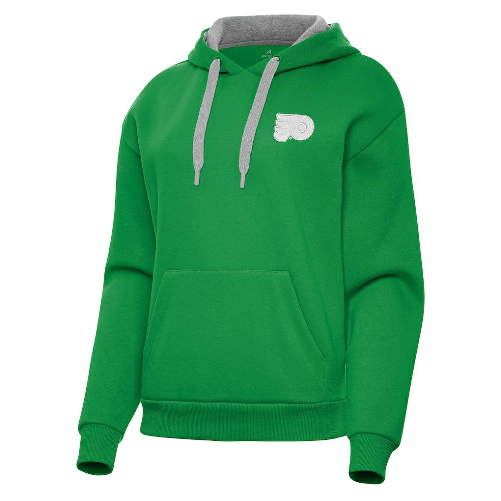 NHL Philadelphia Flyers Antigua Women's St. Patrick's Day Victory Pullover Hoodie