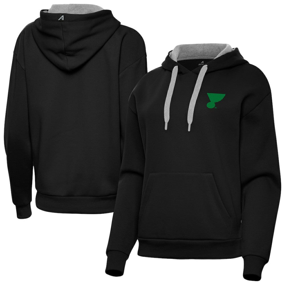 NHL St. Louis Blues Antigua Women's St. Patrick's Day Victory Pullover Hoodie
