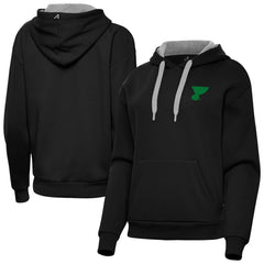 NHL St. Louis Blues Antigua Women's St. Patrick's Day Victory Pullover Hoodie