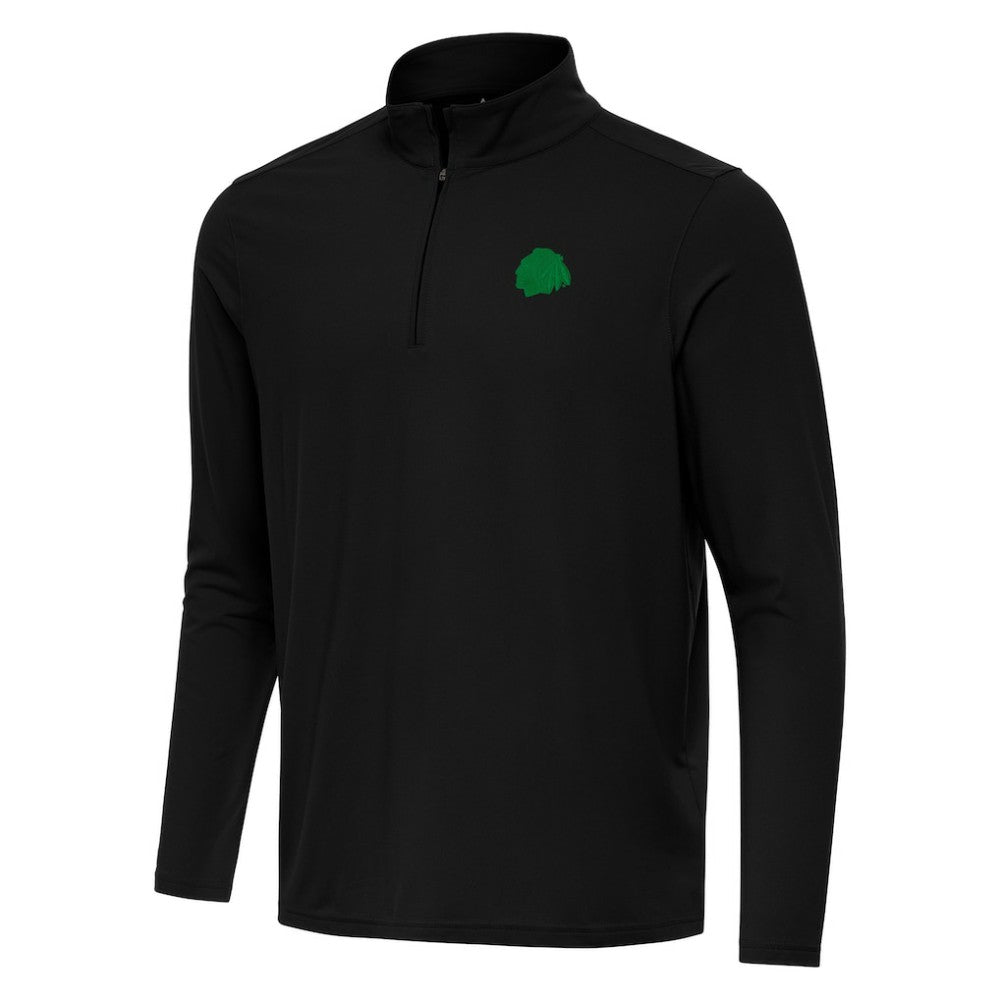 NHL Chicago Blackhawks Antigua St. Patrick Intent Quarter-Zip Pullover Top
