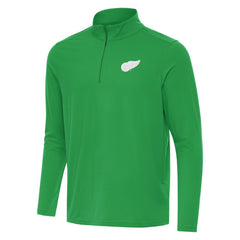 NHL Detroit Red Wings Antigua St. Patrick Intent Quarter-Zip Pullover Top