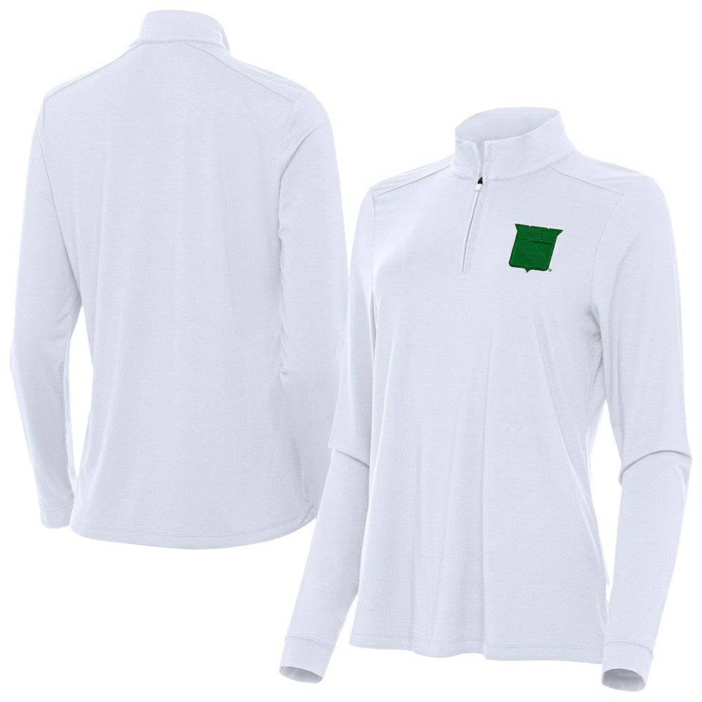 NHL New York Rangers Antigua Women's St. Patrick's Day Intent Quarter-Zip Performance Pullover