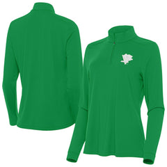 NHL Pittsburgh Penguins Antigua Women's St. Patrick's Day Intent Quarter-Zip Performance Pullover