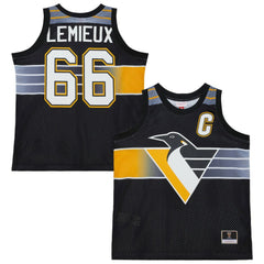 NHL Mario Lemieux Pittsburgh Penguins Mitchell & Ness Unisex Maxxed Out Fashion Basketball Jersey
