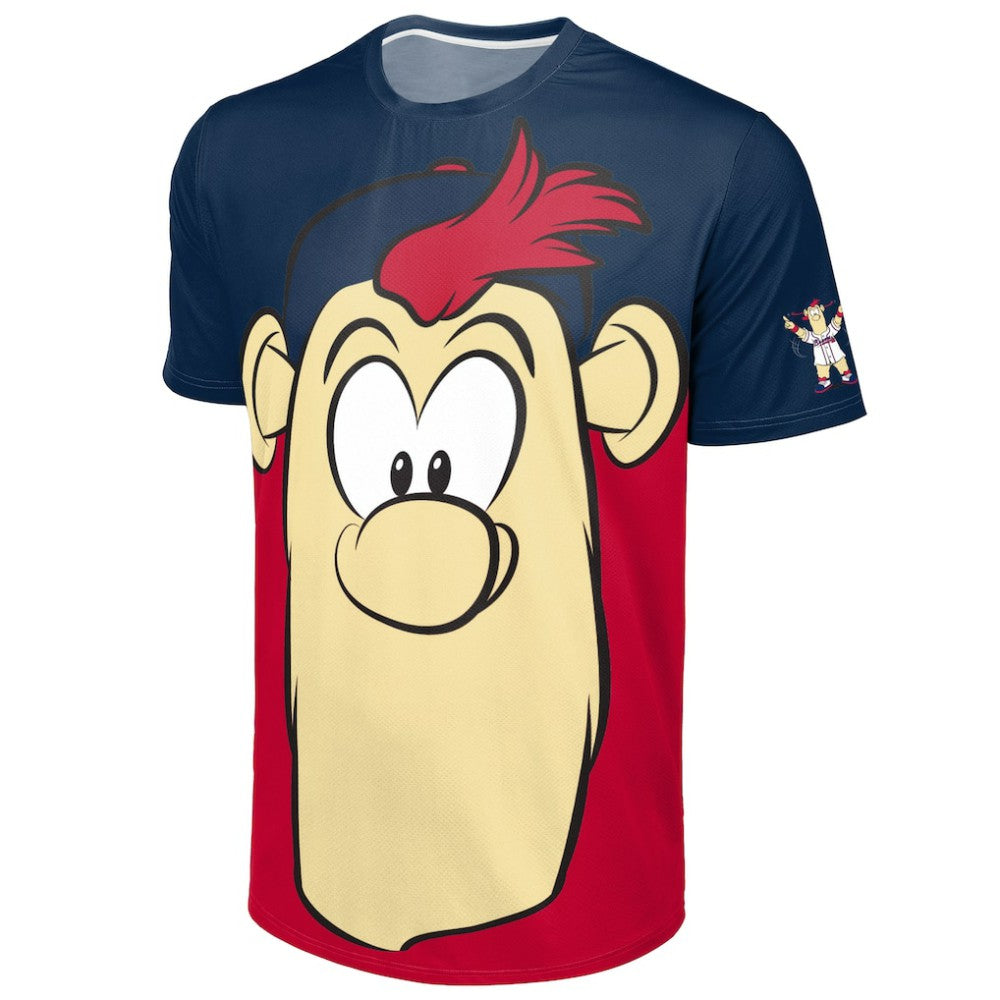 Navy/Red Atlanta Braves FOCO Big Logo Mascot T-Shirt