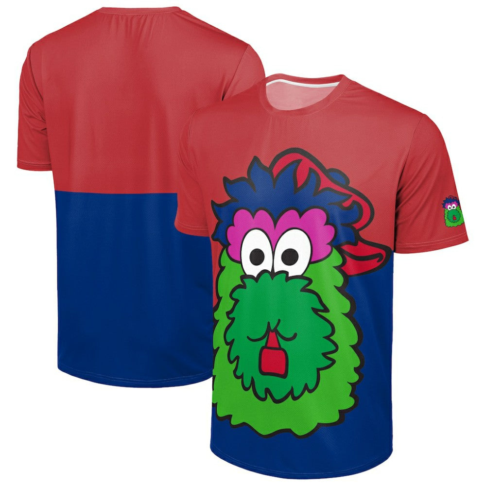 Red/Royal Philadelphia Phillies FOCO Big Logo Mascot T-Shirt