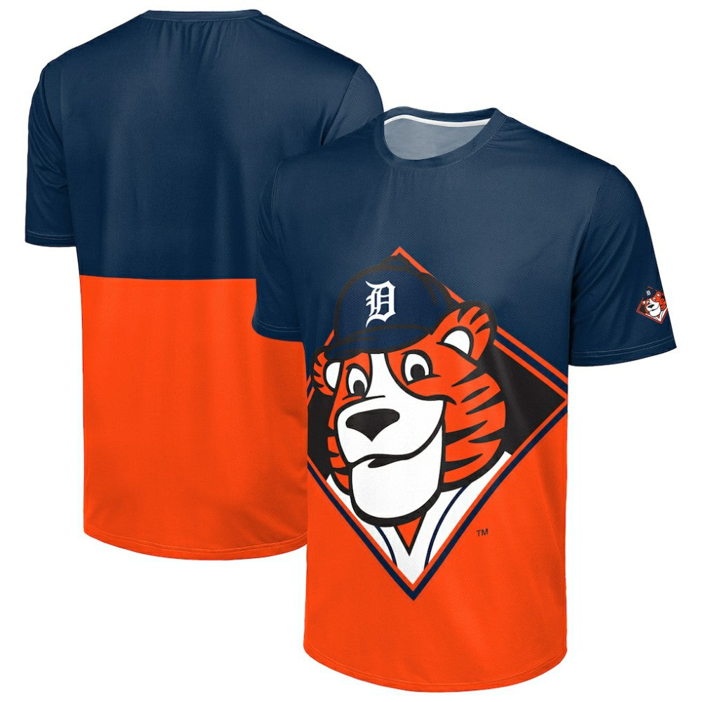 Navy/Orange Detroit Tigers FOCO Big Logo Mascot T-Shirt