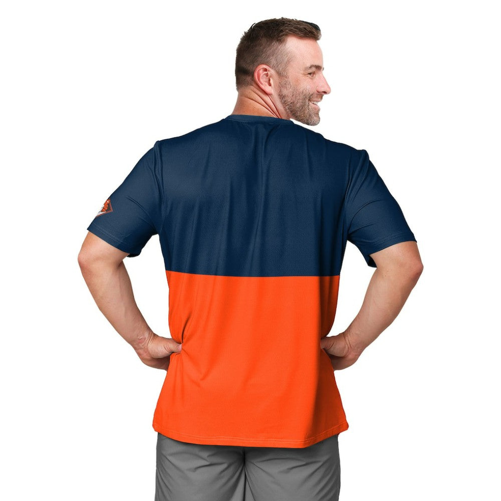 Navy/Orange Detroit Tigers FOCO Big Logo Mascot T-Shirt