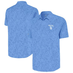 Powder Blue San Diego Padres Antigua Cactus Spring Training Lush Button-Up Shirt