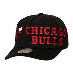 Mitchell & Ness Chicago Bulls Busted Logo Wordmark Wrap-Around Pro Pinch Adjustable Hat