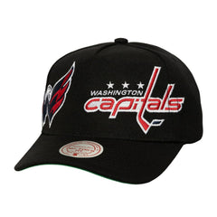 NHL Washington Capitals Mitchell & Ness Busted Logo Wordmark Wrap-Around Pro Pinch Adjustable Hat