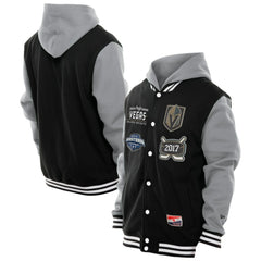 NHL Vegas Golden Knights New Era Full-Snap Fleece Hoodie Jacket