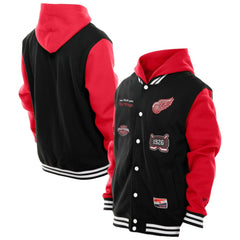 NHL Detroit Red Wings New Era Full-Snap Fleece Hoodie Jacket