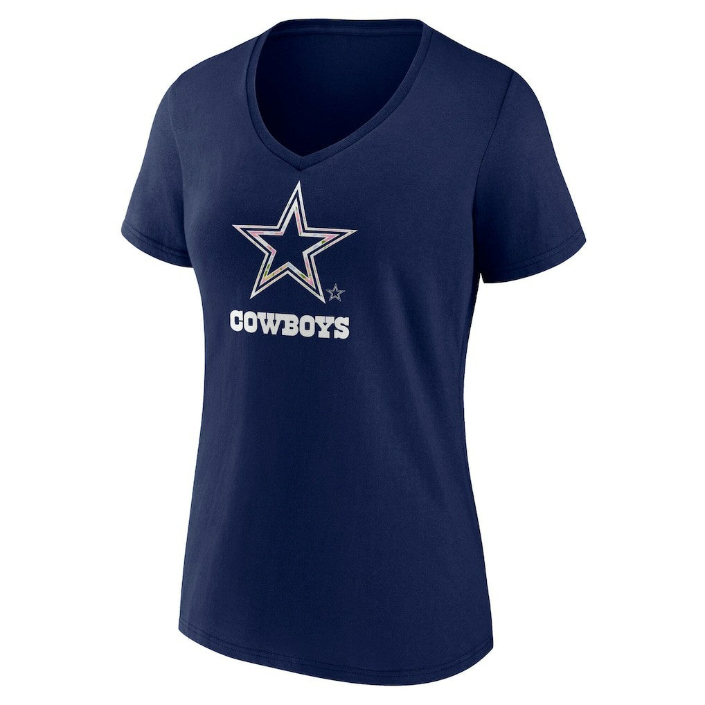 Women's Floral Number 1 Mom V-Neck T-Shirt - Dallas Cowboys T-shirts