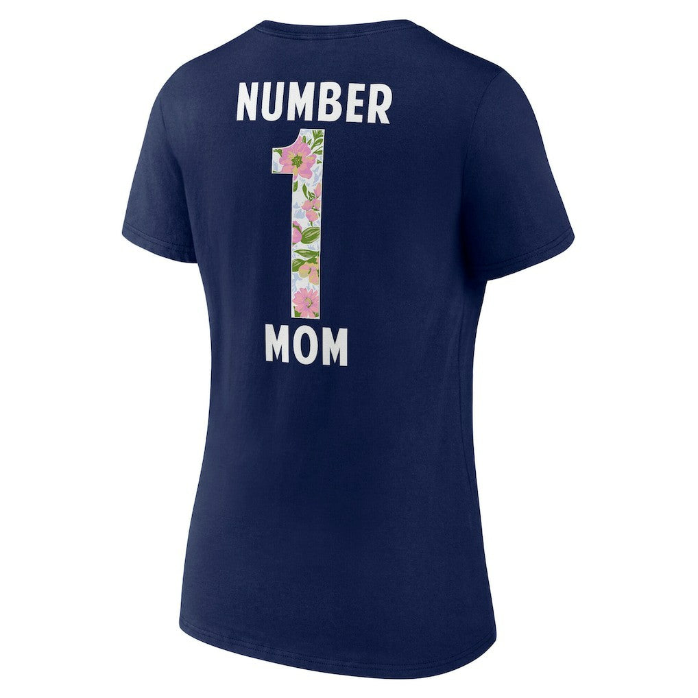 Women's Floral Number 1 Mom V-Neck T-Shirt - Dallas Cowboys T-shirts