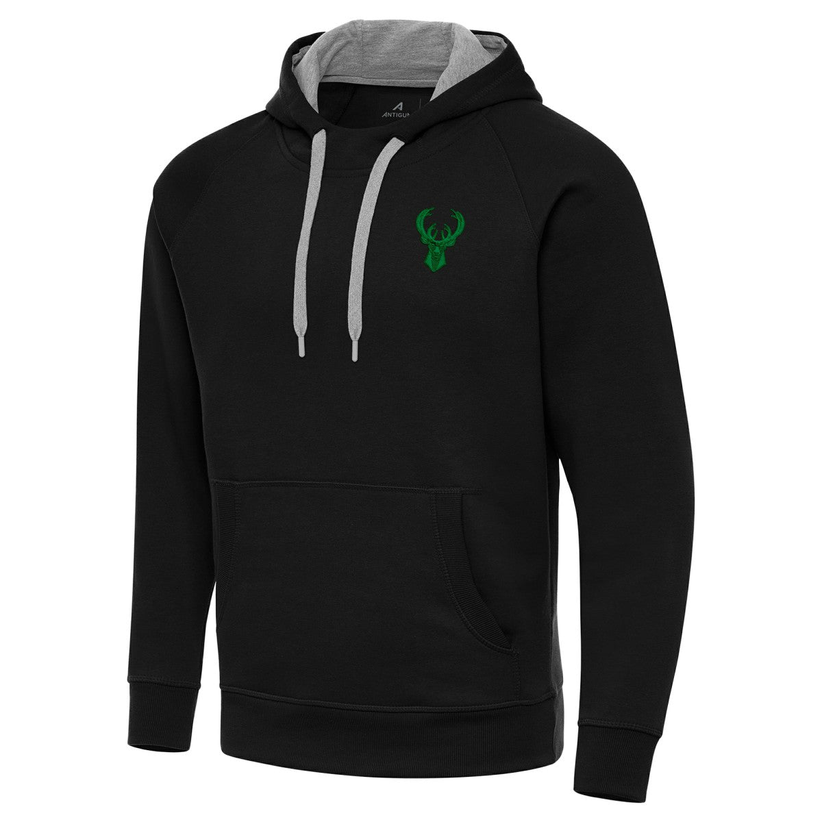 Milwaukee Bucks Antigua St. Patrick's Day Victory Raglan Pullover Hoodie
