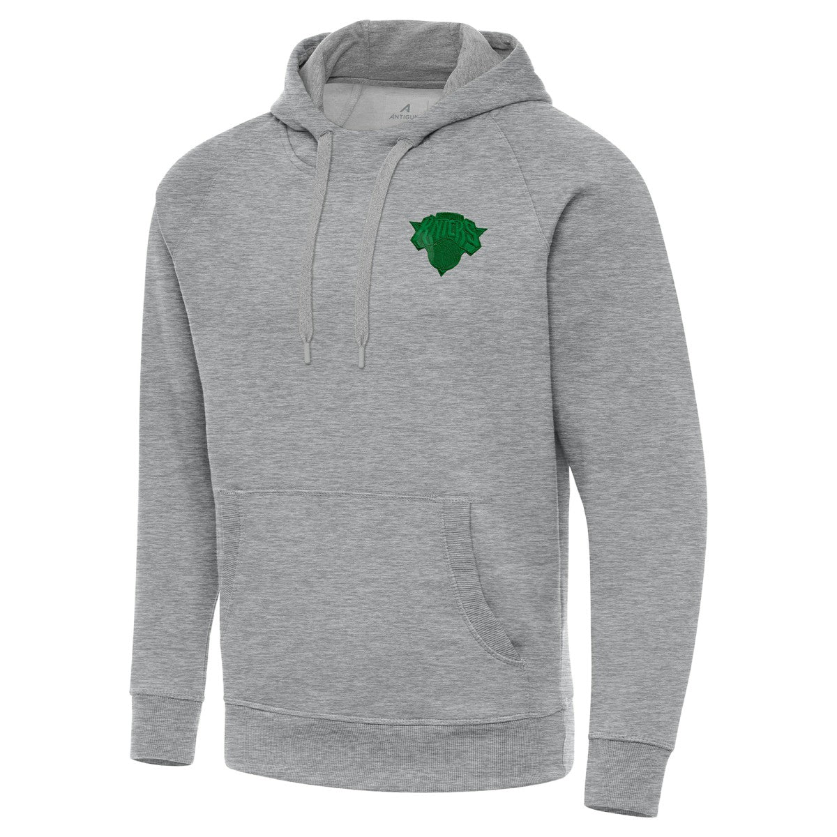 New York Knicks Antigua St. Patrick's Day Victory Raglan Pullover Hoodie