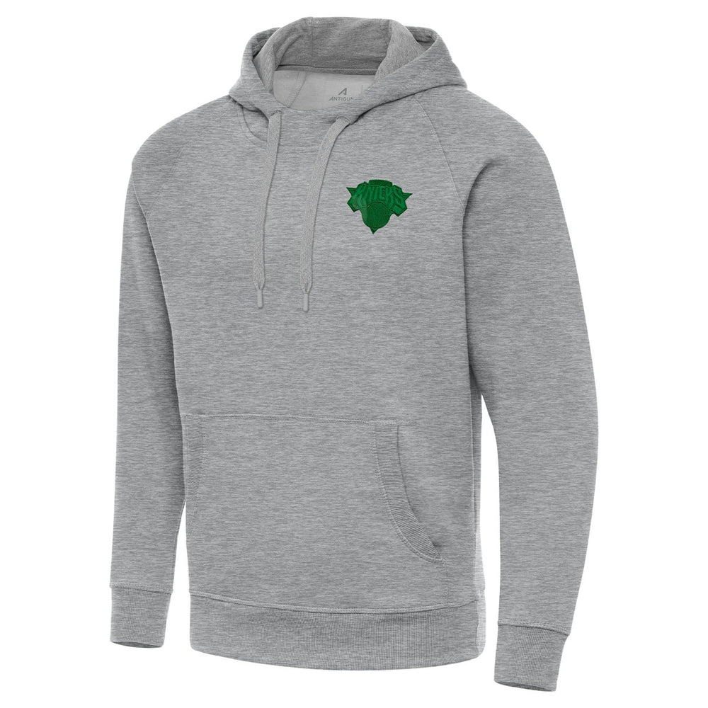 New York Knicks Antigua St. Patrick's Day Victory Raglan Pullover Hoodie