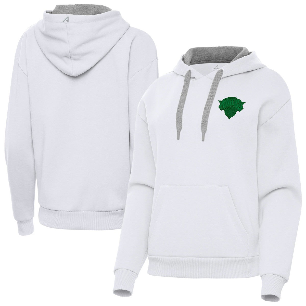 New York Knicks Antigua Women's St. Patrick's Day Victory Pullover Hoodie