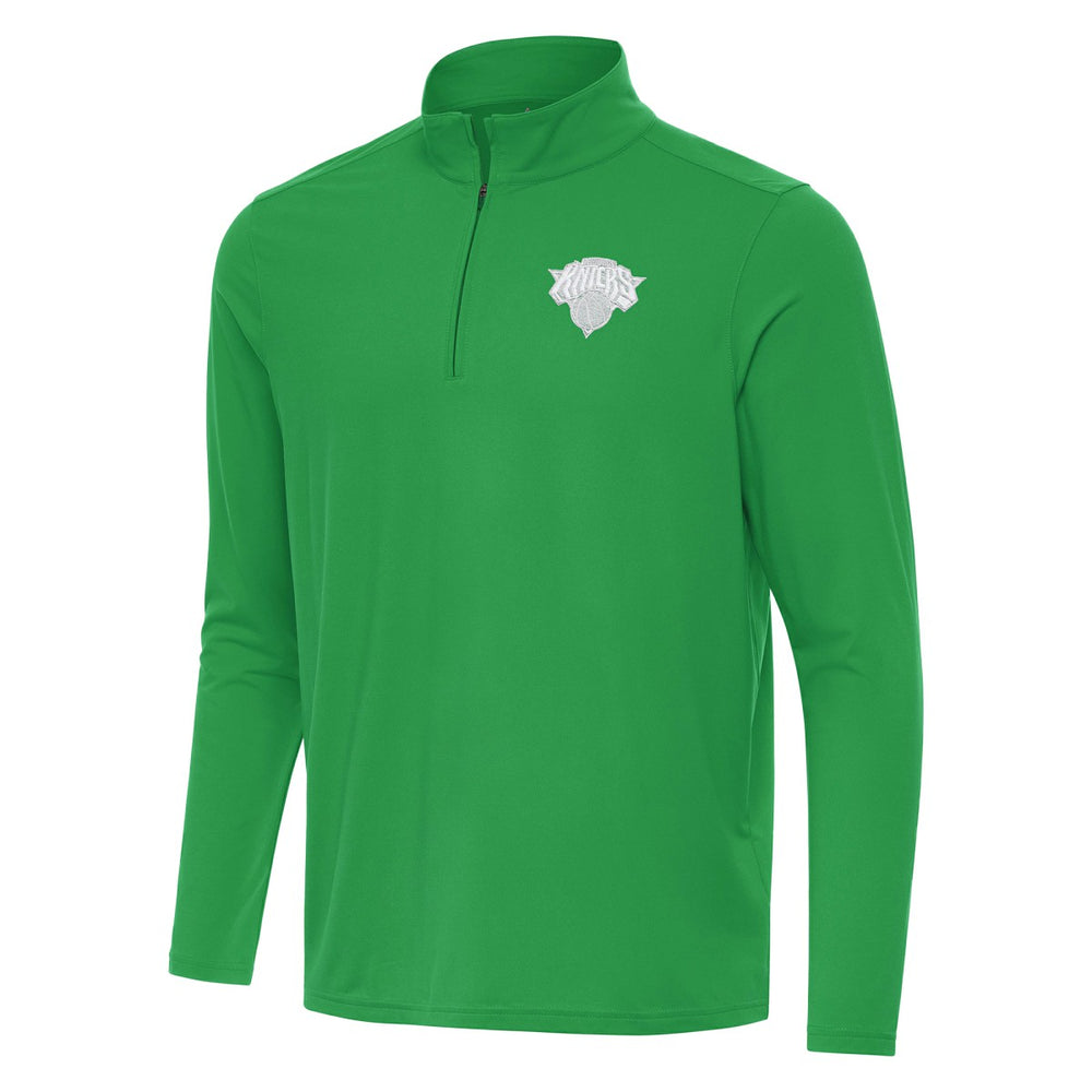 New York Knicks Antigua St. Patrick's Day Intent Quarter-Zip Jacket