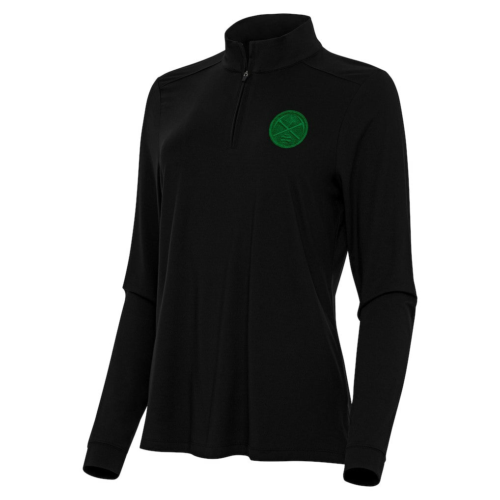 Denver Nuggets Antigua Women's St. Patrick's Day Intent Quarter-Zip Top sale