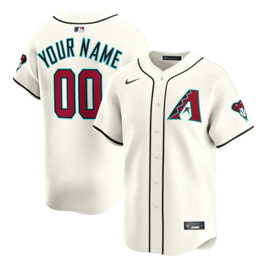 Cream Arizona Diamondbacks Nike Home Limited Custom Jersey