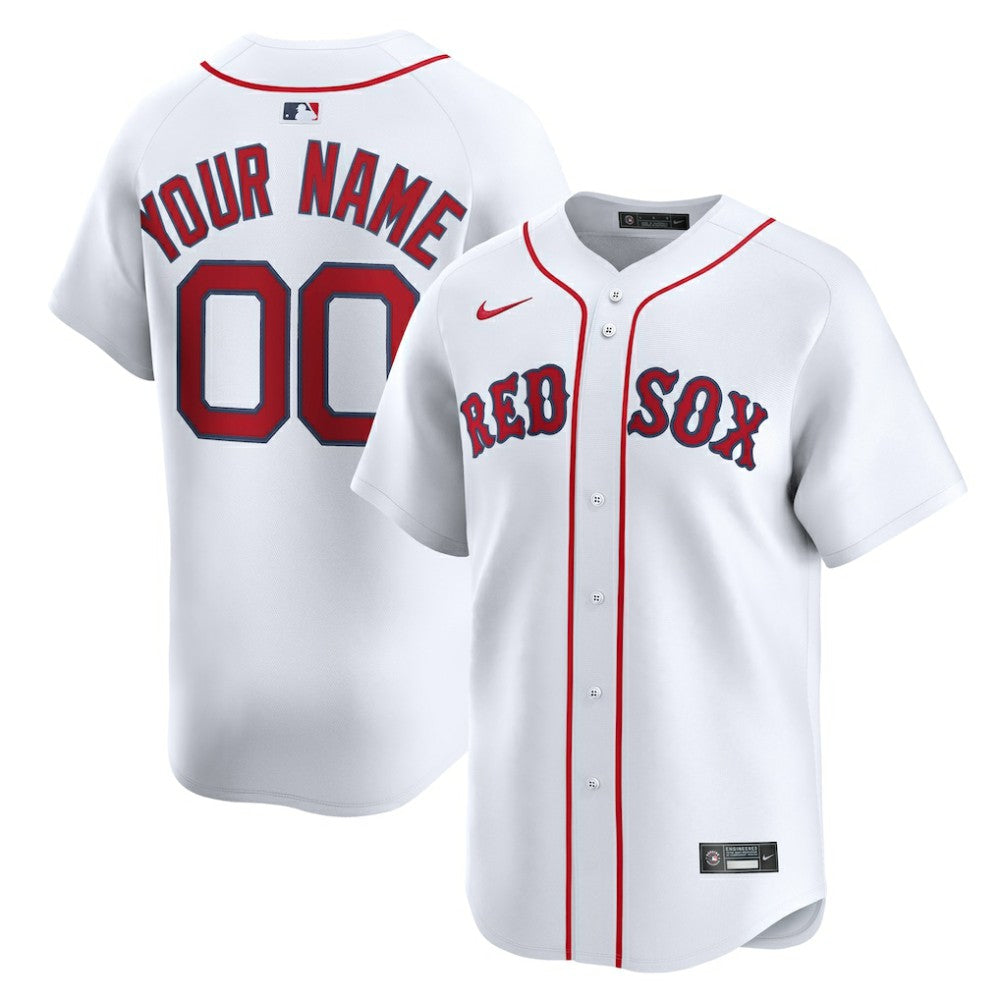 White Boston Red Sox Nike Home Limited Custom Jersey